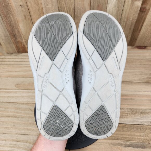 Mens Crocs Walu size 10 Canvas Casual Slip On Boat Loafers Shoes - Picture 7 of 9